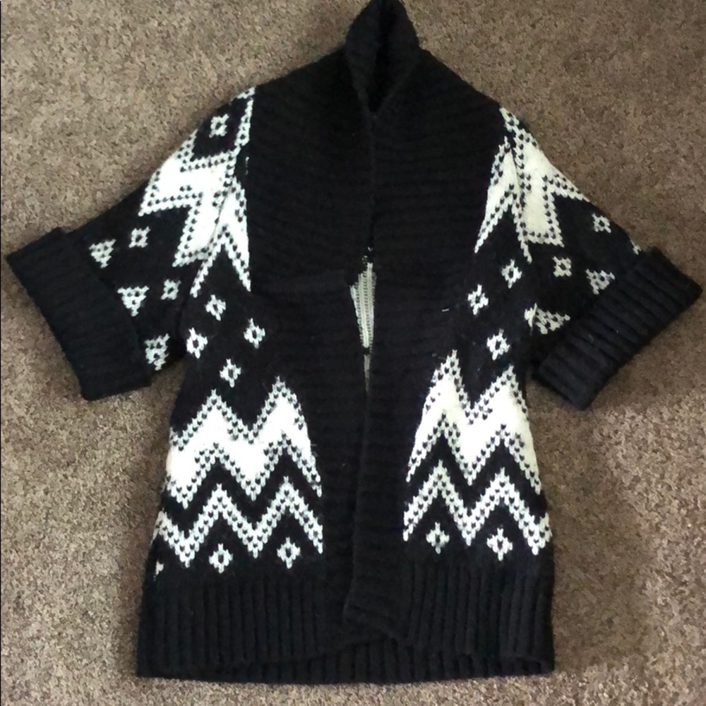 Express Black & White Cardigan